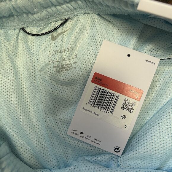NWT Nike Kids Boys Dri-Fit Elite Basketball Shorts Game Light Blue Size Large - Picture 5 of 7